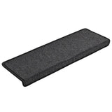 Vidaxl -Treppenmatten 15 ST 65x21x4 cm Anthrazit -Rechteckkante