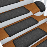 Vidaxl -Treppenmatten 15 ST 65x21x4 cm Anthrazit -Rechteckkante