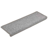 VidaXL Stufenmatten 15 Stück 65x21x4 cm hellgrau mit rechteckigem Rand