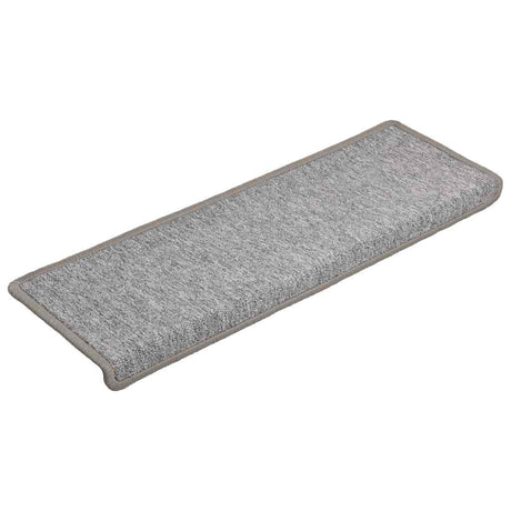 VidaXL Stufenmatten 15 Stück 65x21x4 cm hellgrau mit rechteckigem Rand