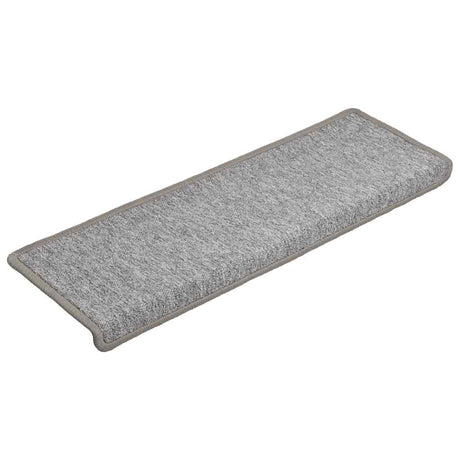 Vidaxl -Treppenmatten 15 ST 65x21x4 cm hellgrau