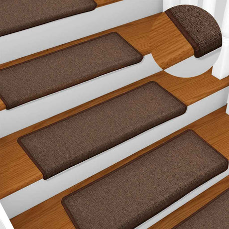 VidaXL Stufenmatten 15 Stück 65x21x4 cm braun rechteckiger Rand