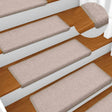 Vidaxl -Treppenmatten 15 ST 65x21x4 cm Taupe Rechteckkante
