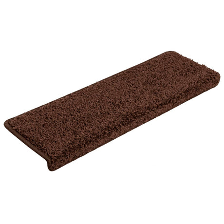 Vidaxl -Treppenmatten 15 ST 65x21x4 cm Braun