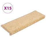 Vidaxl -Treppenmatten 15 ST 65x21x4 cm Braun