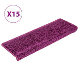 Vidaxl -Treppenmatten 15 ST 65x21x4 cm lila