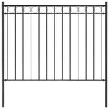 Vidaxl Gartenzaun 1,7x1 m Stahl schwarz