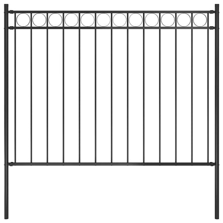 Vidaxl Gartenzaun 1,7x1 m Stahl schwarz