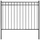 Vidaxl Gartenzaun 1,7x1,2 m Stahlschwarz