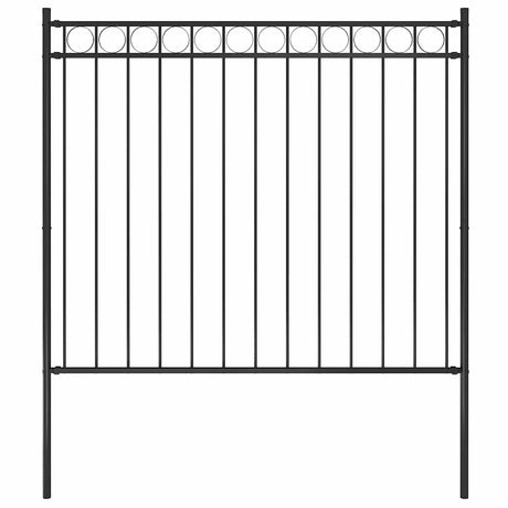 Vidaxx Stahlgartenzaun 1,81x1,5 m schwarz