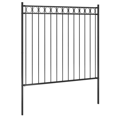Vidaxx Stahlgartenzaun 1,81x1,5 m schwarz