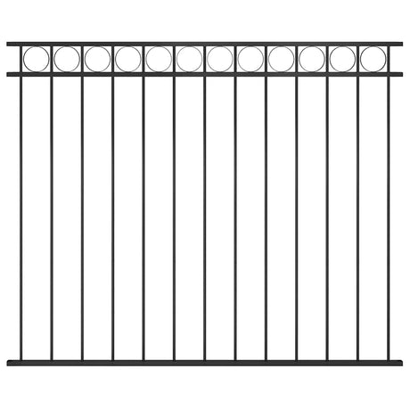 Vidaxx Stahlzaunelement 1,7x1,5 m schwarz