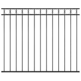 Vidaxl Zauntafel 1,7x1,5 m Stahlschwarz