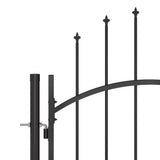 VidaXL Tor mit Speerspitze 5x2,45 m schwarz