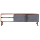 Vidaxl tv-meubel 140x30x45 cm massief hout grijs