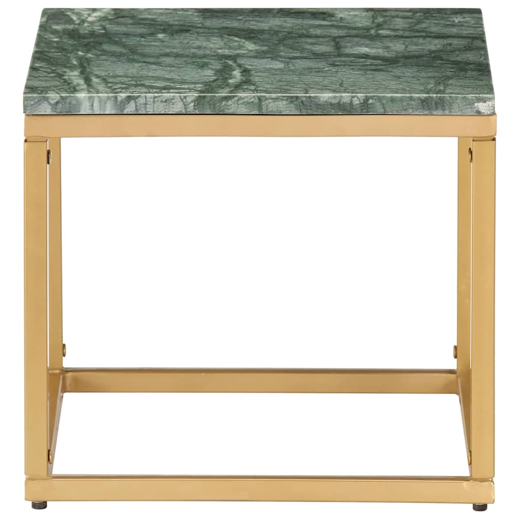 Vidaxl salontafel 40x40x35 cm echt steen met marmeren textuur groen