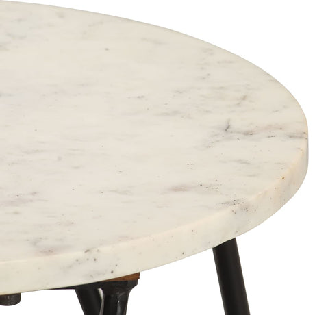 Vidaxl salontafel 40x40x40 cm echt steen met marmeren textuur wit