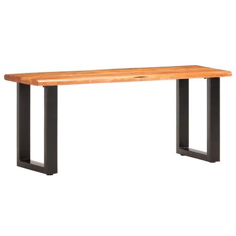 Vidaxl boomstambankje 110 cm massief acaciahout en staal