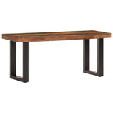 Vidaxl bankje 110 cm massief gerecycled hout en staal