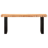 Vidaxl bankje 110 cm massief ruw mangohout en staal