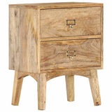 Vidaxl nachtkastje 40x35x55 cm massief mangohout