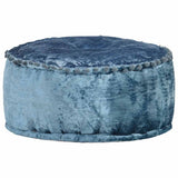 Vidaxl poef rond 40x20 cm fluweel blauw