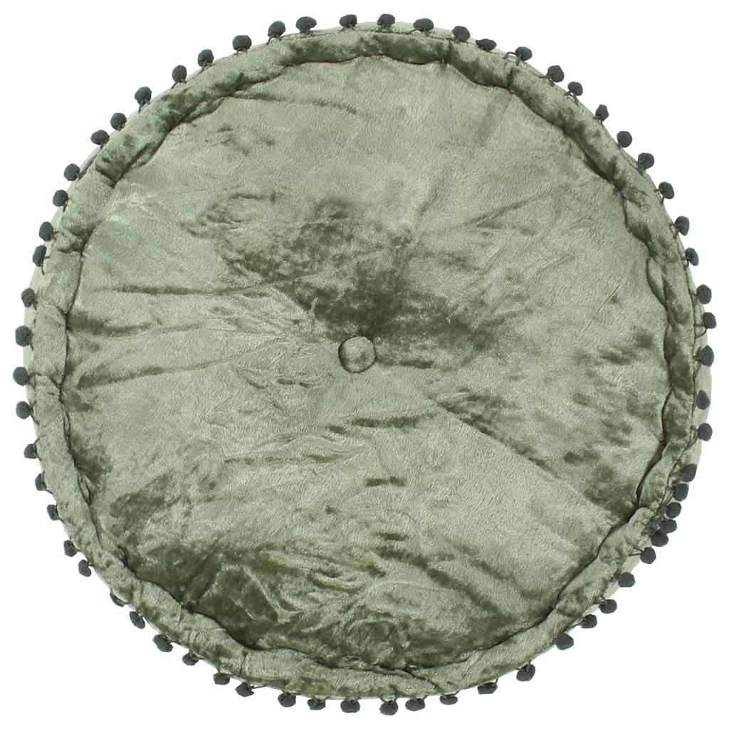 Vidaxl poef rond 40x20 cm fluweel groen