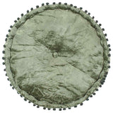 Vidaxl poef rond 40x20 cm fluweel groen