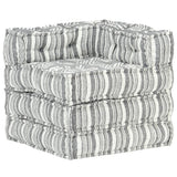 Vidaxl Pouf Modular Fabric gestreift grau