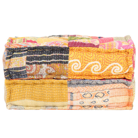 Vidaxl Pouf 60x70x36 cm Stoff Patchwork