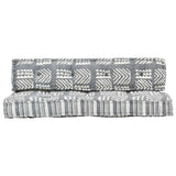 Vidaxl bankkussen pallet stof patchwork grijs