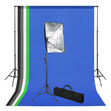 Vidaxl Photo Studio Set mit Hintergrund und Softbox -Lampe