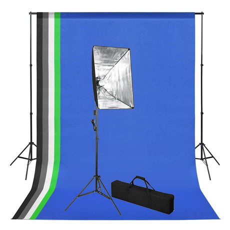 VidaXL Fotostudio-Set mit Hintergrund und Softbox-Lampe