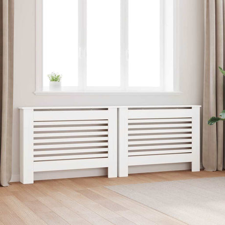 Vidaxx Heizkörperumbau 2 Stk. 112x19x81,5 cm MDF weiß