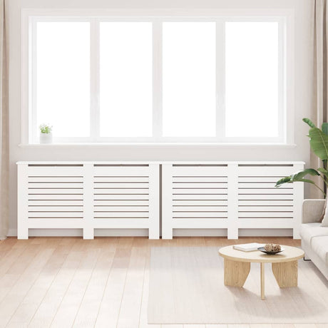 Vidaxx Heizkörperumbau 2 Stk. 152x19x81,5 cm MDF weiß
