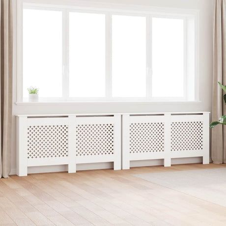 VIDAXL -Strahlenträger 2 ST 152X19X81.5 cm MDF Weiß