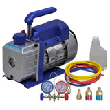 VIDAXL Vakuumpumpe 1 Stufe mit 2-facher Manometern Set
