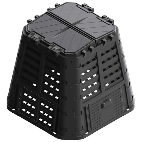 Vidaxx Kompostbehälter 480 l 93,3x93,3x80 cm schwarz