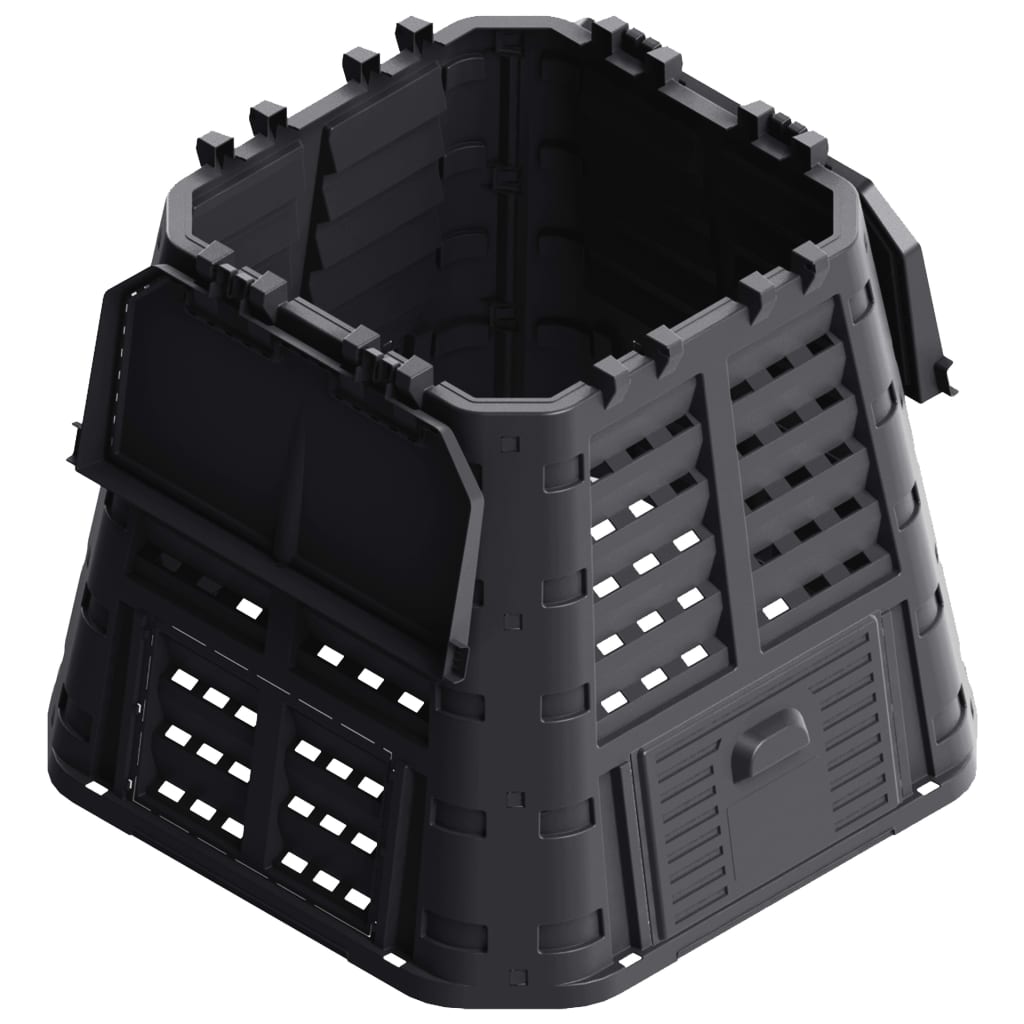 Vidaxx Kompostbehälter 480 l 93,3x93,3x80 cm schwarz