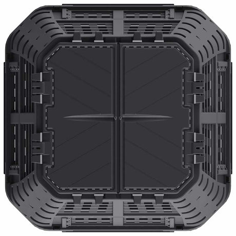 Vidaxx Kompostbehälter 480 l 93,3x93,3x80 cm schwarz