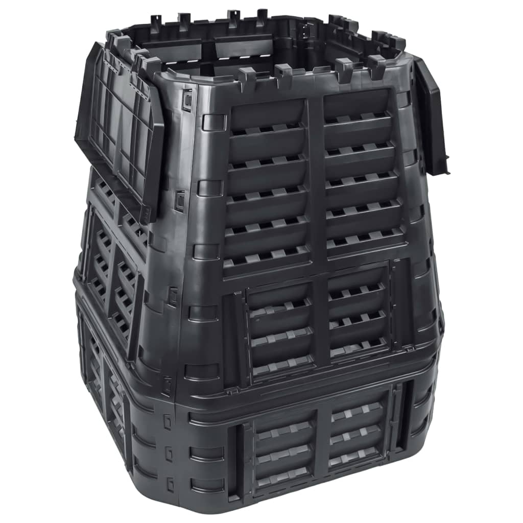 Vidaxx Kompostbehälter 740 l 93,3x93,3x113 cm schwarz