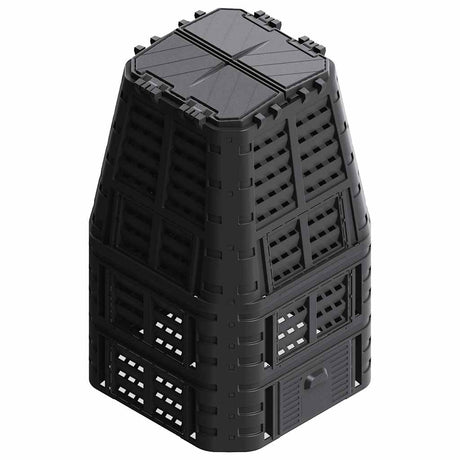 Vidaxx Kompostbehälter 1000 l 93,3x93,3x146 cm schwarz