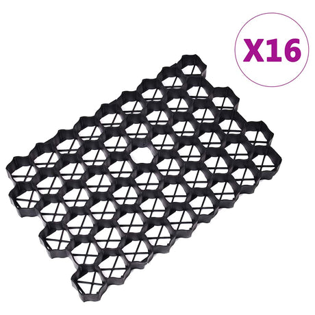 Vidaxxl Grasgitter 16 Stück 60x40x3 cm Kunststoff grün