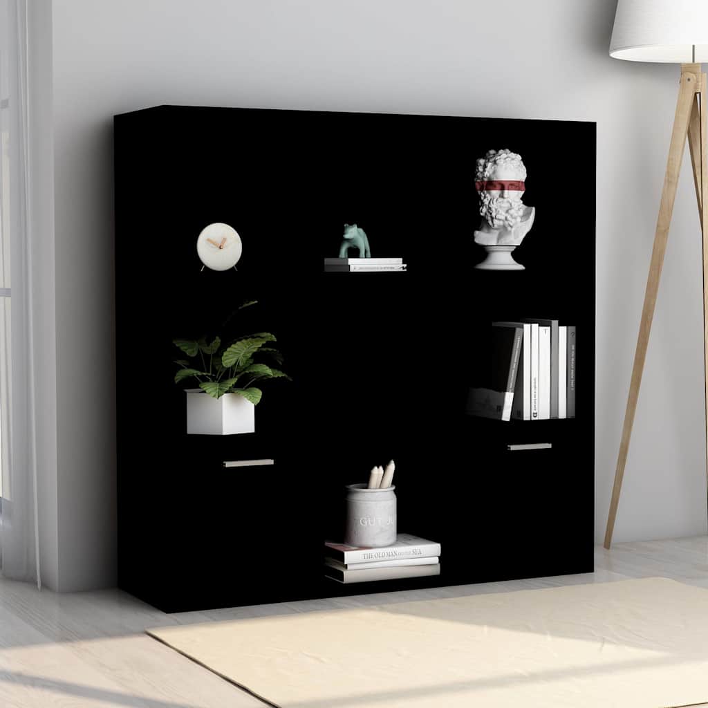 Vidaxl boekenkast 98x30x98 cm bewerkt hout zwart