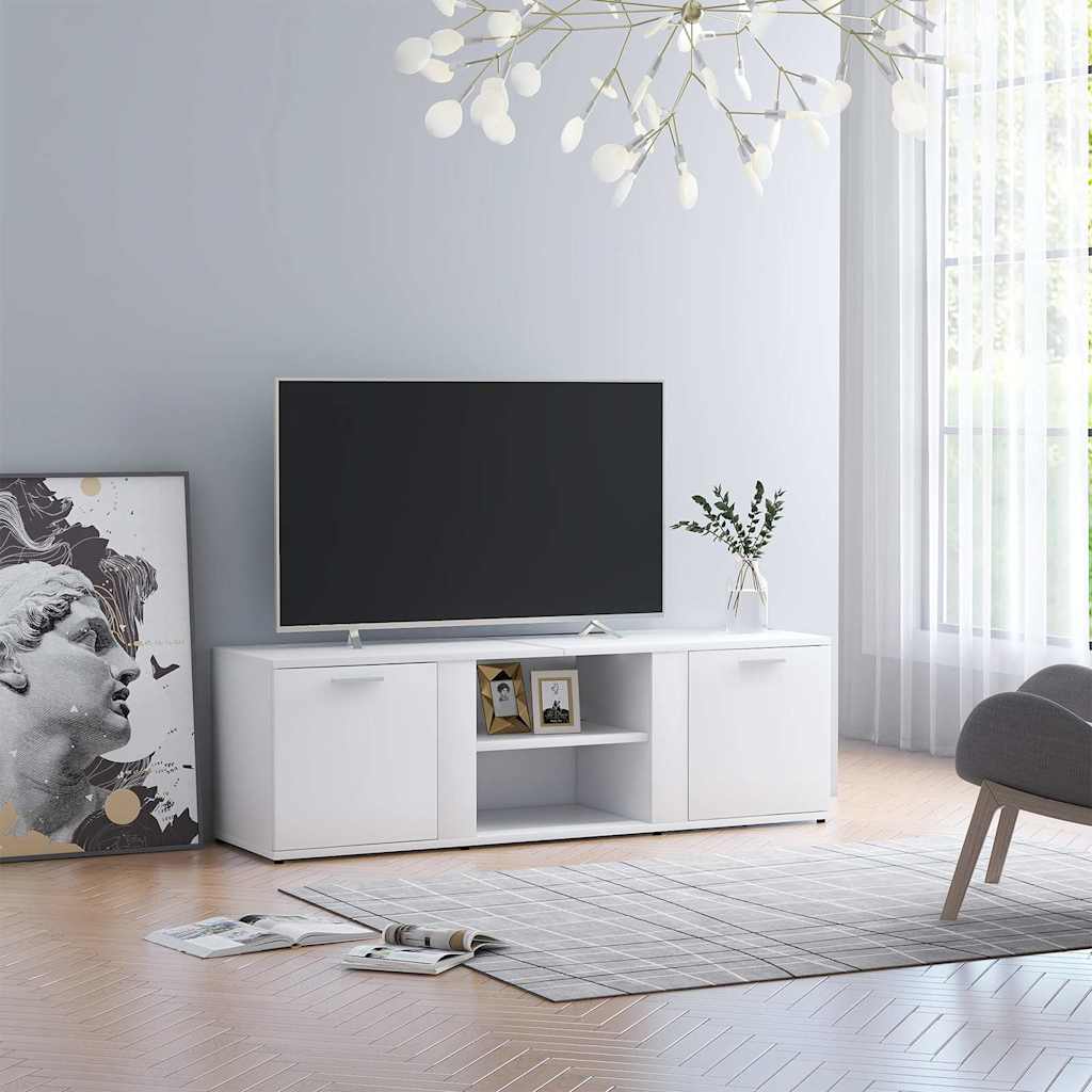 Vidaxl tv-meubel 120x34x37 cm bewerkt hout wit