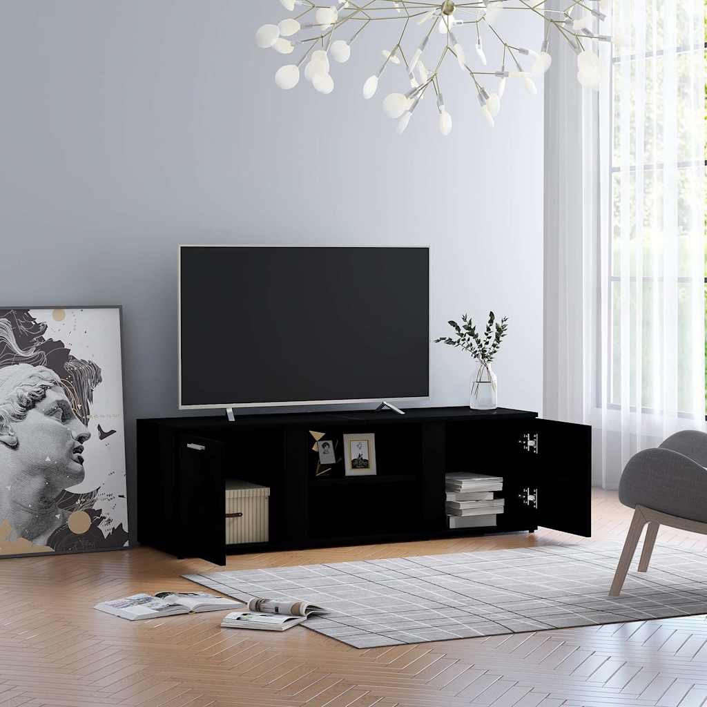 Vidaxl tv-meubel 120x34x37 cm bewerkt hout zwart