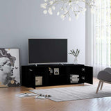 Vidaxl tv-meubel 120x34x37 cm bewerkt hout zwart