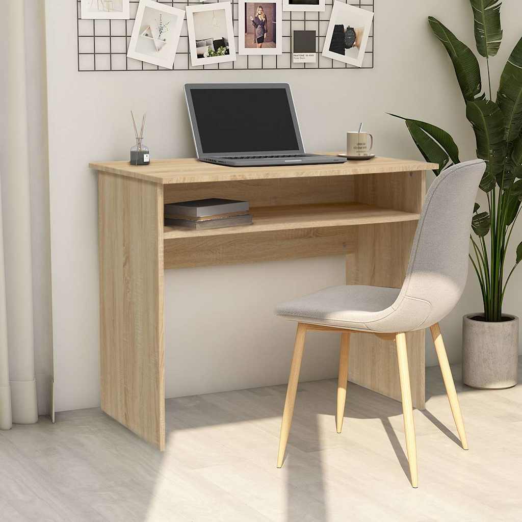 Vidaxl bureau 90x50x74 cm bewerkt hout sonoma eikenkleurig