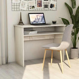 Vidaxl bureau 90x50x74 cm bewerkt hout hoogglans wit