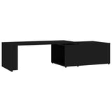 Vidaxl salontafel 150x50x35 cm bewerkt hout zwart